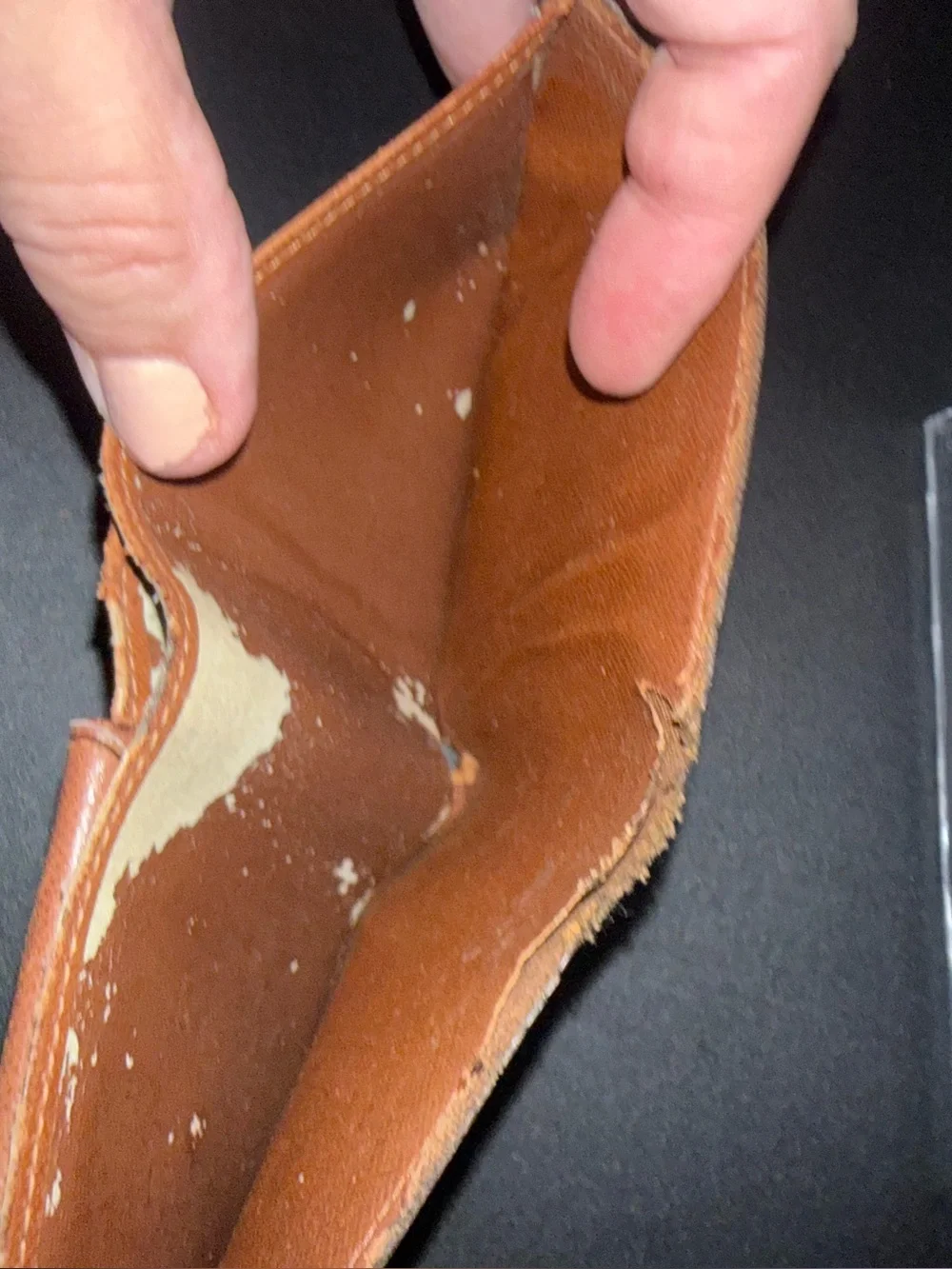 Louis Vuitton Brown Monogram Money wallet with Tan Trim